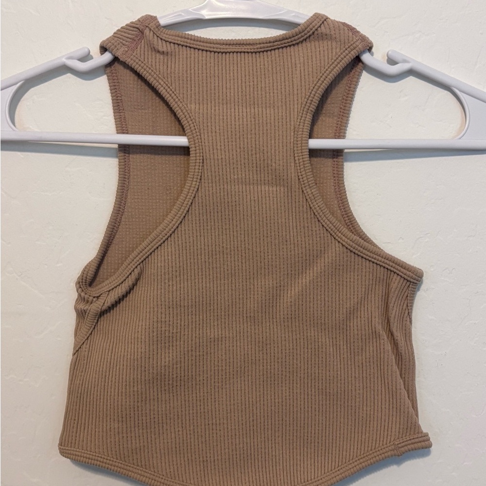 Tan Ribbed Tank Top - Picture 2 of 4